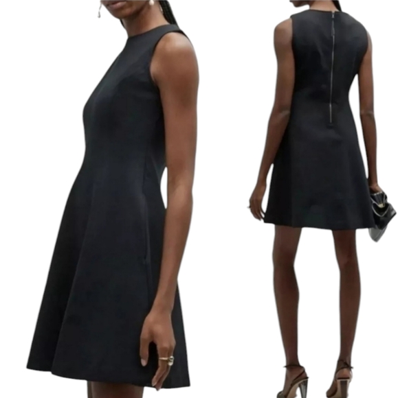 SPANX Women's The Perfect Fit & Flare Black Ponte Sleeveless Dress Size L - Picture 15 of 16